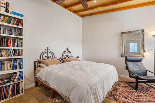 3500 Colima Rd, Atascadero, CA 93422 - bedroom with baseboards and beamed ceiling