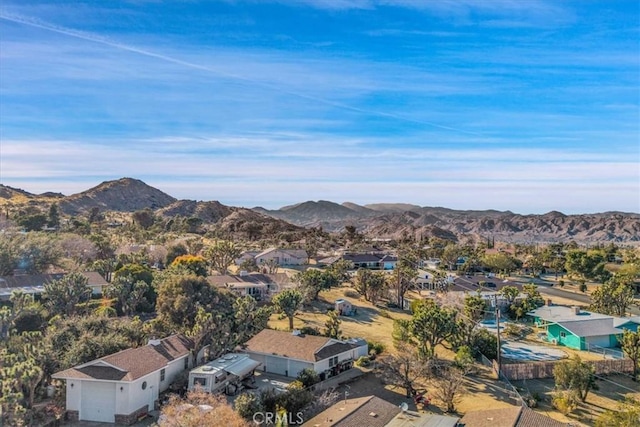 56772 Kismet Rd, Yucca Valley, CA 92284 - aerial view of residential area with a mountainous background