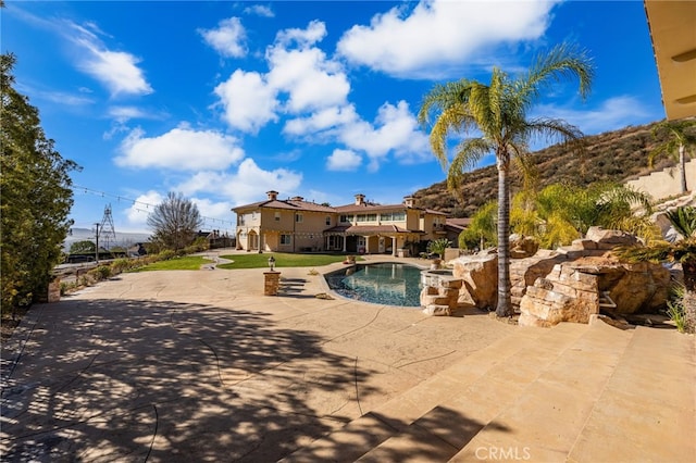 475 W 26th St, Upland, CA 91784 - outdoor pool featuring a patio and stairs