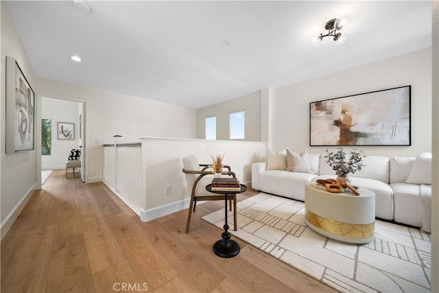 59 Cape Victoria, Aliso Viejo, CA 92656 - living area with light wood-type flooring, baseboards, and recessed lighting