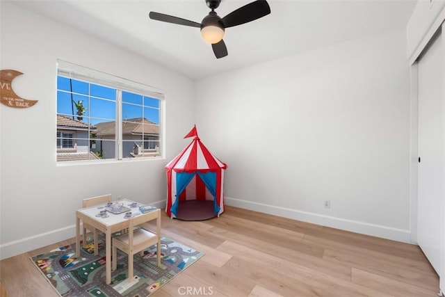 59 Cape Victoria, Aliso Viejo, CA 92656 - game room featuring wood finished floors and a ceiling fan