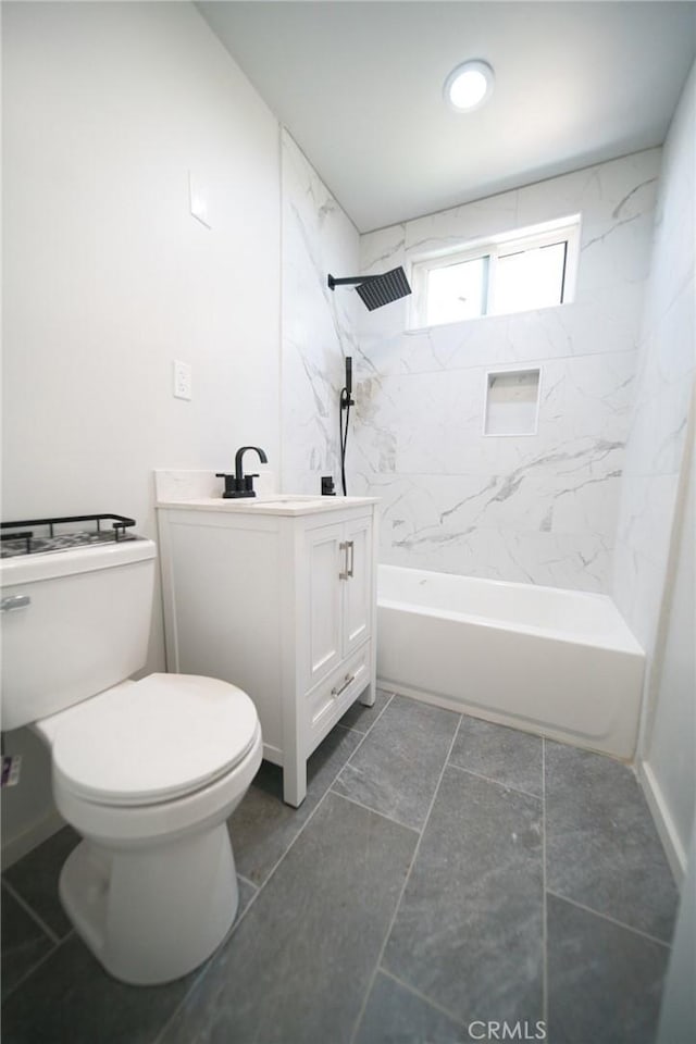 1336 W 118th St, Los Angeles, CA 90044 - full bathroom featuring toilet, vanity, and bathtub / shower combination