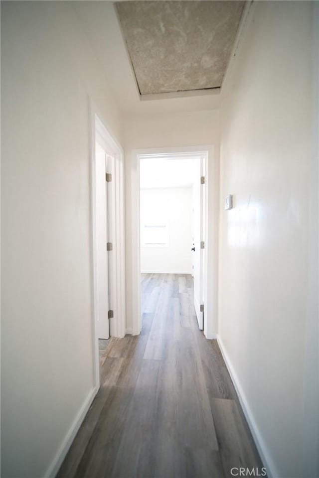 1336 W 118th St, Los Angeles, CA 90044 - hallway featuring wood finished floors and baseboards