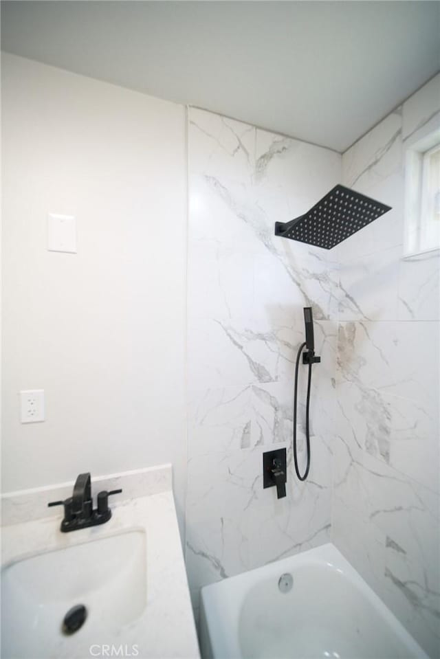 1336 W 118th St, Los Angeles, CA 90044 - bathroom with a sink and bathtub / shower combination