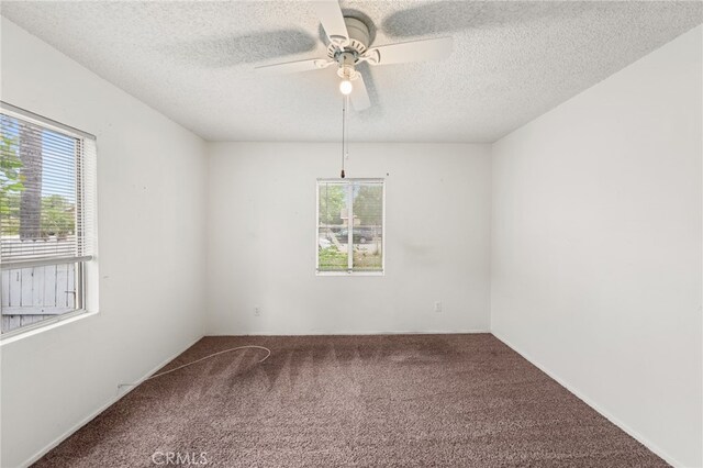 368 W St, Upland, CA 91786 - unfurnished room featuring carpet floors, a textured ceiling, and ceiling fan
