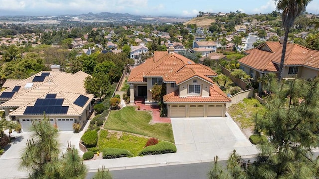 aerial view of residential area