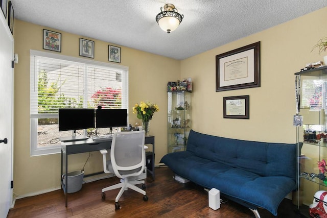 2610 Hillridge Ln, Spring Valley, CA 91977 - home office with wood finished floors and a textured ceiling