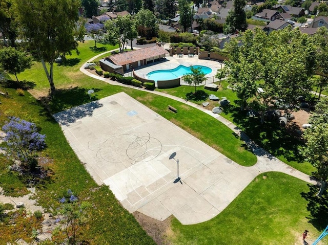 2610 Hillridge Ln, Spring Valley, CA 91977 - aerial view of residential area featuring a pool