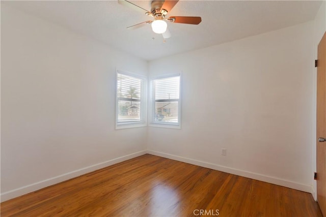 11618 Cedarvale St, Norwalk, CA 90650 - spare room featuring baseboards, light wood finished floors, and ceiling fan