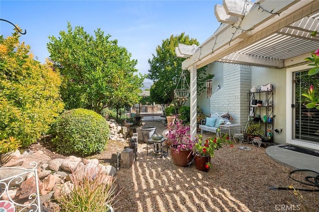 view of patio / terrace with a pergola