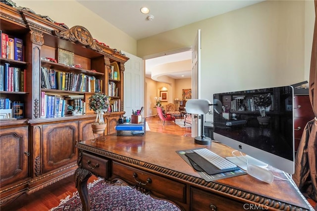 7940 Choi Dr, Riverside, CA 92506 - office area featuring wood finished floors