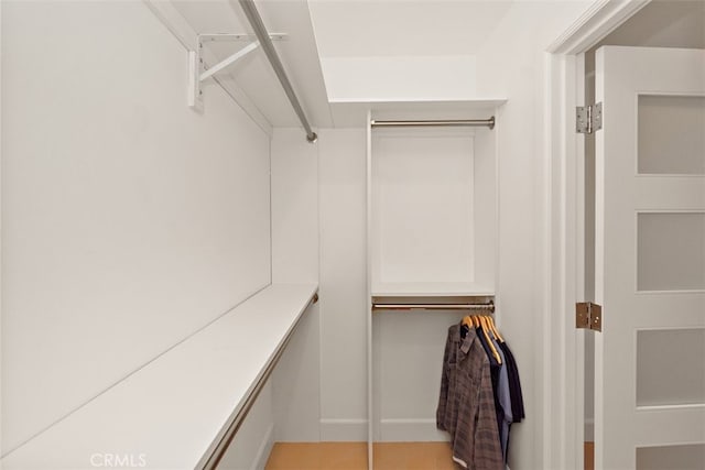 view of walk in closet