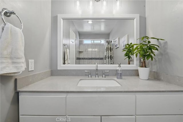 13722 Cerise Ave, Hawthorne, CA 90250 - full bathroom featuring vanity and a shower with shower curtain