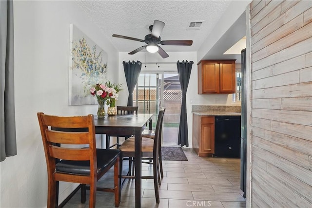 13722 Cerise Ave, Hawthorne, CA 90250 - dining area with ceiling fan and a textured ceiling