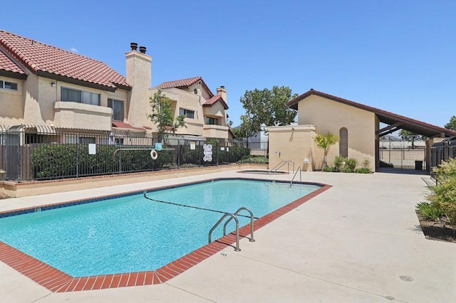 514 Jamacha Rd Unit 17, El Cajon, CA 92019 - community pool featuring fence, a patio area, and a residential view