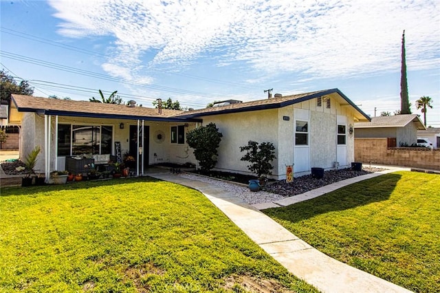 view of front of property featuring a porch and stucco siding