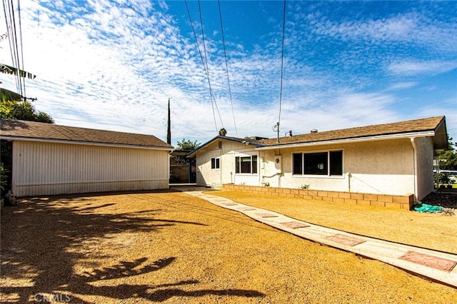 view of front of property with stucco siding