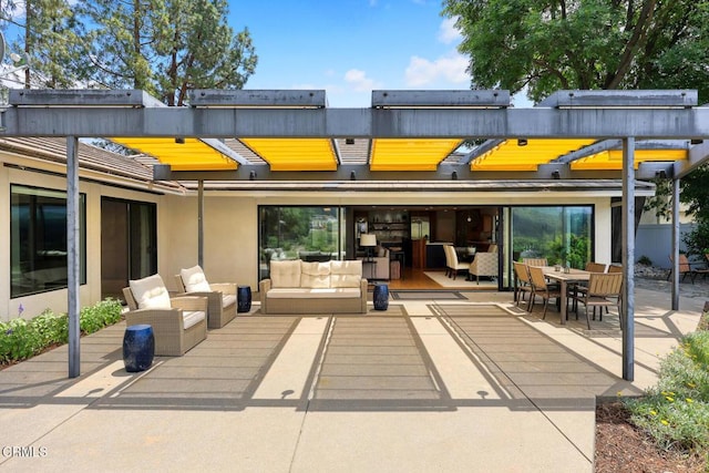 view of patio / terrace with an outdoor living space