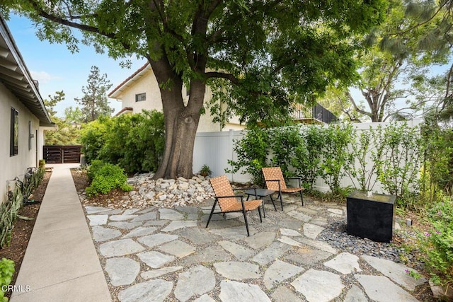 view of patio / terrace with a fenced backyard