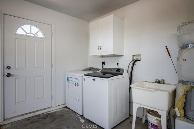 6649 Pine Spring Ave Unit 29, Palms, CA 92277 - washroom featuring cabinet space and washer and clothes dryer