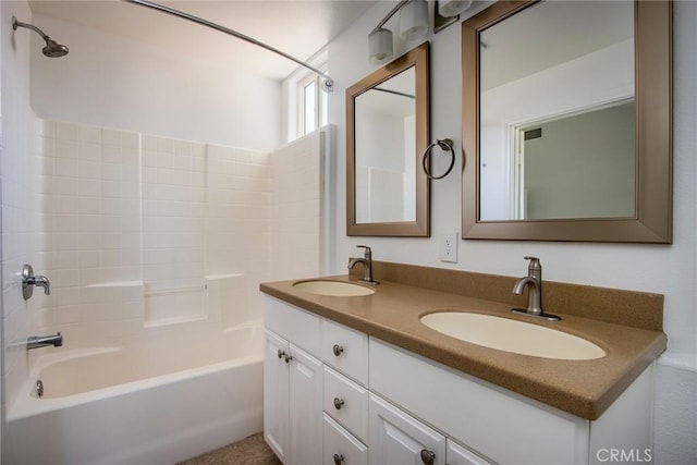 6649 Pine Spring Ave Unit 29, Palms, CA 92277 - full bathroom with double vanity and shower / washtub combination