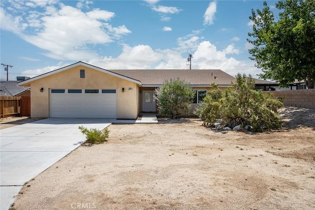 6649 Pine Spring Ave Unit 29, Palms, CA 92277 - ranch-style house featuring an attached garage, stucco siding, and driveway