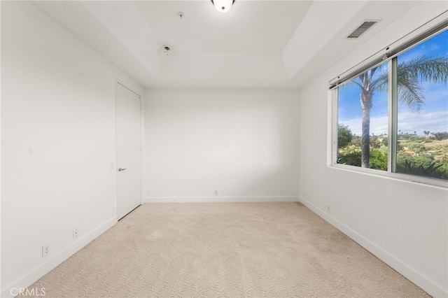 4462 Fallsbrae Rd, Fallbrook, CA 92028 - unfurnished room featuring light carpet, a tray ceiling, and baseboards