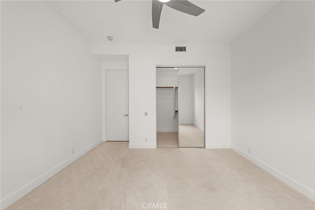 4462 Fallsbrae Rd, Fallbrook, CA 92028 - unfurnished bedroom featuring light colored carpet, a closet, baseboards, and a ceiling fan