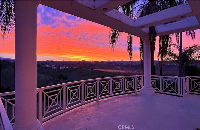 4462 Fallsbrae Rd, Fallbrook, CA 92028 - view of patio terrace at dusk