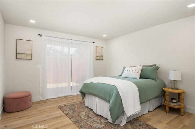 5662 Trail View Pl, Yorba Linda, CA 92886 - bedroom featuring light wood-type flooring, baseboards, and recessed lighting