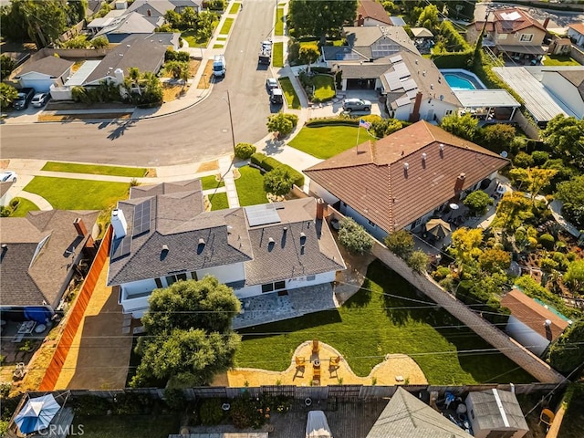 5662 Trail View Pl, Yorba Linda, CA 92886 - aerial perspective of suburban area featuring a pool