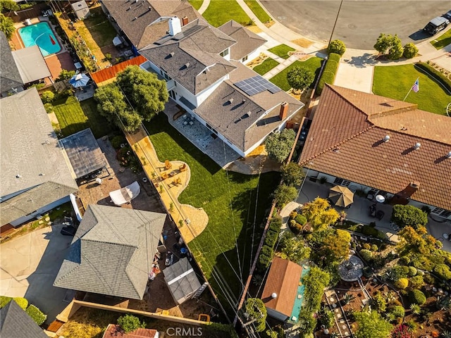 5662 Trail View Pl, Yorba Linda, CA 92886 - aerial perspective of suburban area with a pool