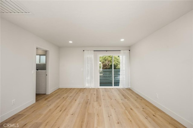 5662 Trail View Pl, Yorba Linda, CA 92886 - empty room featuring baseboards, light wood-type flooring, and recessed lighting