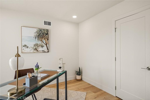 5662 Trail View Pl, Yorba Linda, CA 92886 - office area with light wood-style flooring and recessed lighting