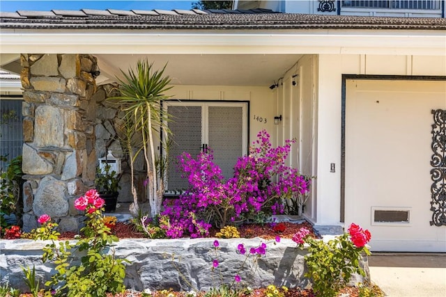 1403 W Westmont Dr, Anaheim, CA 92801 - entrance to property with stone siding