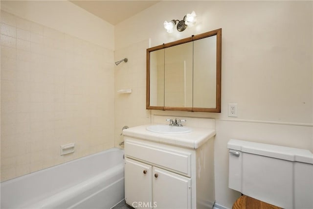 1403 W Westmont Dr, Anaheim, CA 92801 - full bathroom with vanity, bathtub / shower combination, and toilet
