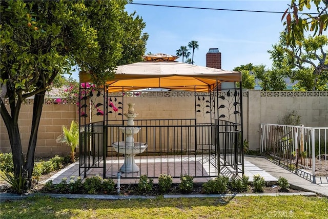 1403 W Westmont Dr, Anaheim, CA 92801 - view of patio / terrace featuring a gazebo and a gate