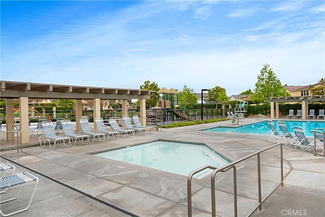 9 Northgrove Unit 11, Irvine, CA 92604 - community pool with a pergola, fence, and a patio