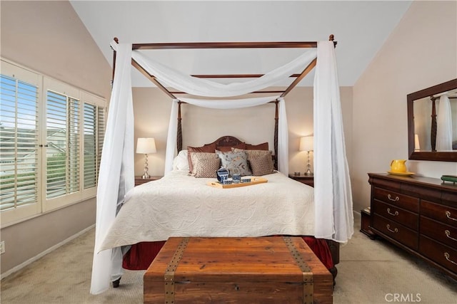9 Northgrove Unit 11, Irvine, CA 92604 - carpeted bedroom featuring lofted ceiling and baseboards