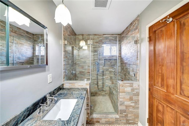 5306 W W Ave M4, Lancaster, CA 93536 - full bathroom featuring a stall shower and vanity