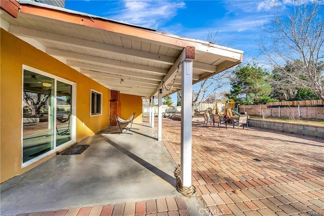 5306 W W Ave M4, Lancaster, CA 93536 - view of patio with a playground