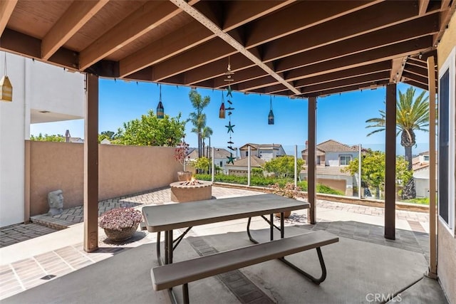 620 Via Umbroso, San Clemente, CA 92672 - view of patio / terrace featuring a fire pit and a residential view