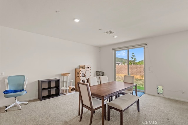 27083 Comrade Cir, Menifee, CA 92585 - carpeted dining area featuring baseboards and recessed lighting
