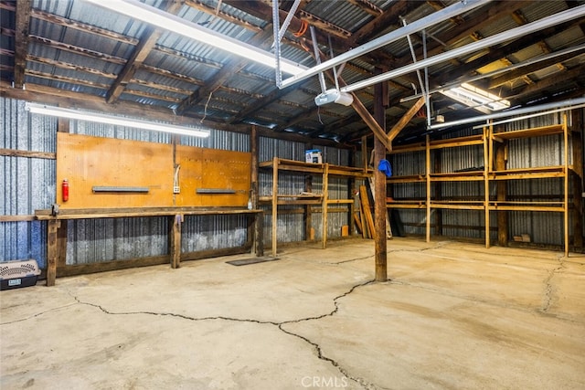 5375 Nord Hwy, Chico, CA 95973 - garage featuring a garage door opener and a workshop area