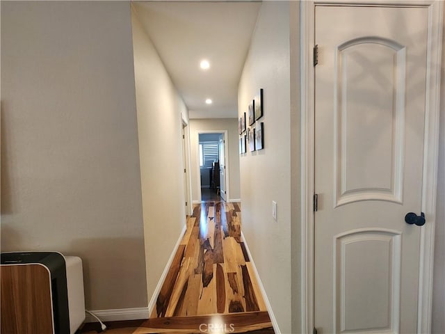 1428 Blenbury Dr, Diamond Bar, CA 91765 - hall with wood finished floors, recessed lighting, and baseboards