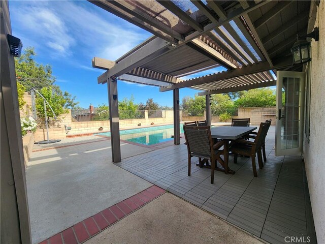 1428 Blenbury Dr, Diamond Bar, CA 91765 - view of patio with a pergola, outdoor dining space, and a fenced backyard