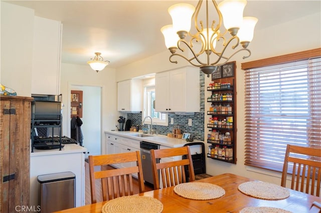 895 W 23rd St, Upland, CA 91784 - dining area featuring plenty of natural light and a chandelier