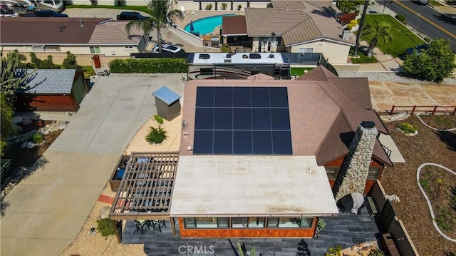 895 W 23rd St, Upland, CA 91784 - aerial view of property and surrounding area featuring a pool area