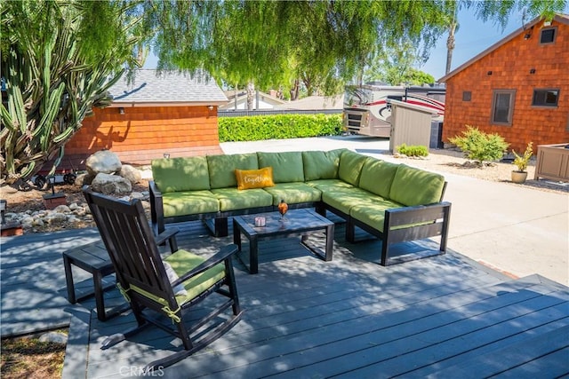 895 W 23rd St, Upland, CA 91784 - wooden terrace featuring an outdoor living space