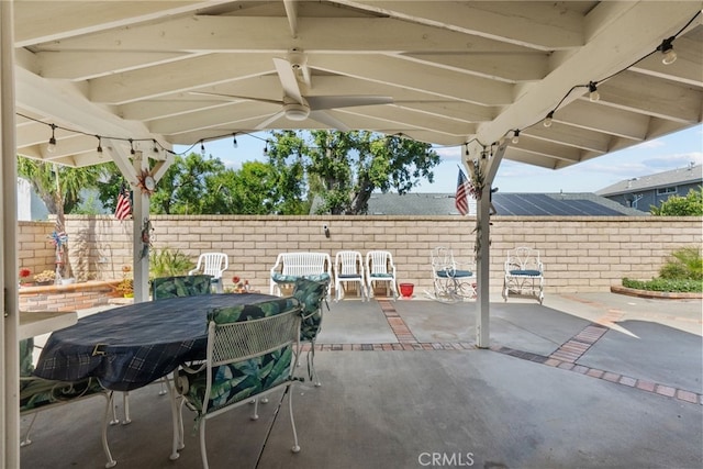 25536 Old Course Way, Valencia, CA 91355 - fenced backyard with a patio, outdoor dining area, and a grill